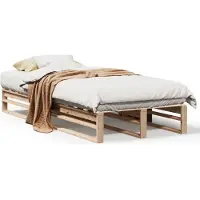 Syfax Massivholzbett ohne Matratze 90x190 cm Kiefernholz