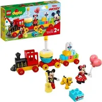 LEGO DUPLO Disney Mickey und Minnie Geburtstagszug 10941, Zug Spielzeug für 2+ Jährige, mit Figuren