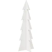 Syfax Weihnachtsbaum zum Schmücken Weiß 112 cm Massivholz Kiefer