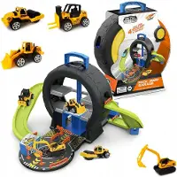 Marka Niezdefiniowana 2-stöckige Autogarage mit Rutsche und Stoßfängern [LA-502A]