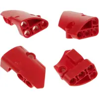 LEGO 4x Technic Panele Verkleidung 1/2 rot klein kurz Seite A/B 87080 87086