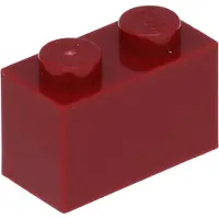 LEGO 250 Stück 3004 Stein Brick 1x2 Part Basic Steine 250 Dunkelrot