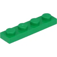 LEGO 1x4 Platte 3710 - 250 Stück Grün