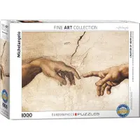 Empireposter 1000 Teile Puzzle - Puzzle - Michelangelo - Die Erschaffung Adams + Puzzle Zubehör