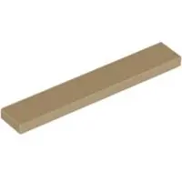LEGO 1x6 Fliesen 6636 - 100 Stück Dunkles Beige