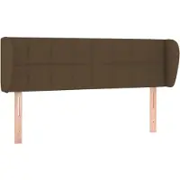 Syfax Kopfteil mit Ohren Dunkelbraun 147x23x78/88 cm Stoff