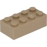LEGO 100 Stück , Teil Nr. 3001 in Dunkel Beige (Dark Tan)