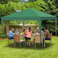 Jayseuw Pavillon Faltpavillon 3x3m Grün Partyzelt UV-Schutz höhenverstellbarer mit Tragetasche, für Outdoor Garten Camping Ohne Seitenwänden
