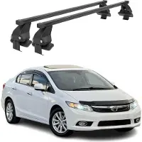 Menabo Dachträger Grundtäger für Honda Civic mk9 Limo 2011-2017 50kg Schwarz 2x