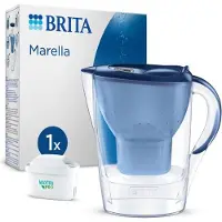 Brita Marella Wasserfilterkanne, Blau, 2,4L Gesamtvolumen, 1,4L gefiltertes Wasser, 1 Maxtra Pro All-In-1 Filterkartusche