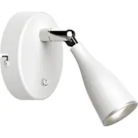 Silamp 4.5W Wandlampe mit Schalter Weiß/Silber - Warmweiß 2300K - 3500K