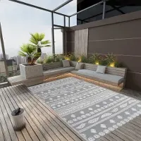 vidaXL "im " Outdoor-Teppich ARAKIL Grau 190x290 cm PP - Outdoorteppiche CC7857