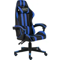 Syfax Gaming-Stuhl Schwarz und Blau Kunstleder