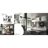 AEA Wohnwand Design Wandschrank Regal Wohnzimmer Holz Schränke Vitrine Wand Regale