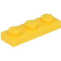 LEGO 1x3 Platte 3623 - 250 Stück Gelb