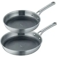 Berndes 2-teiliges Set Bratpfanne 24+28 cm, Edelstahl, poliert - Tricion Resist