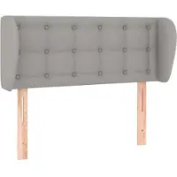 Syfax Kopfteil mit Ohren Hellgrau 103x23x78/88 cm Stoff