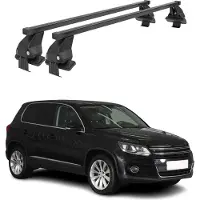 Menabo Dachträger Grundtäger für VW Tiguan mk1 2007-2011 Pre-FL 50kg Schwarz 2x