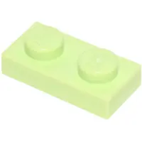 LEGO 100x 1x2 Platten 3023 - Plate Gelbgrün - Yellowish Green