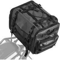 StarTech.com Motorrad Hecktasche - Rücksitz- und Gepäckträgertasche 40–60 L - Erweiterbar - Wasserabweisend mit Regenhülle - Mit Schultergurt - Elastische Kordel - Schwarz