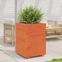 vidaXL Möbel Pflanzkübel Wachsbraun 50x50x72,5 cm Massivholz Kiefer - Beete 3282576