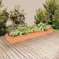 vidaXL "2026 Promotion" Hochbeet - Pflanzkasten - mit Einsatz Braun 240x45x25 cm - Massivholz Tanne - Beete CC22203