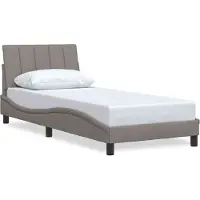 Syfax Bettgestell ohne Matratze "Hanko" Taupe 90x200 cm Stoff