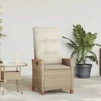 vidaXL "Summerschlussverkauf "Verstellbarer Gartenstuhl/Campingstuhl - CLORIS - Balkonmöbel - bis 110 kg - Beige und Creme 64x57,5x112 cm - Gartenstühle DEMöbel147846