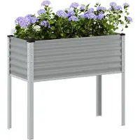 Prolenta Maison Exclusive - Pflanzkübel Grau 100x45x90 cm Stahl