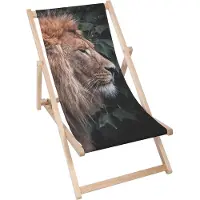 Dreamroots Liegestuhl klappbar Holz, Buchenholz bis zu 130 kg, Sonnenliege klappbar mit 3-stufiger Neigungsregulierung der Rückenlehne, Leo Authority