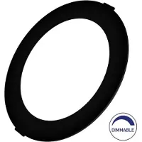 Braytron LED Panel Einbauleuchte rund 18W | Dimmbar | IP40 Ø 20,5 cm (deckenausschnitt) | schwarz warmweiß (3000 K)