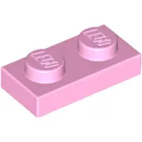 LEGO 250x 1x2 Platten 3023 - Plate Hellrosa - Bright Pink