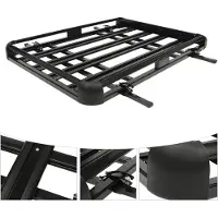 StarTech.com Dachgepäckkorb - Verstellbarer Dachträger für Auto/SUV - 150 kg Tragkraft - Breite 100–135 cm - Geräumig und robust - Schwarz