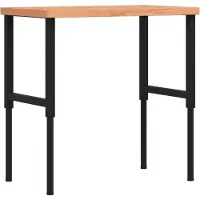 Syfax Werkbank 100x60x(73-99,5) cm Massivholz Buche Rechteckig