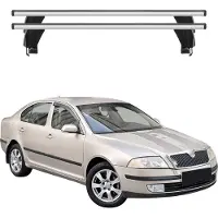 Menabo Dachträger für Skoda Octavia mk2 2004-2008 Pre-FL 4tür 50kg Alu Silber 2x