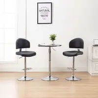 vidaXL Barhocker 2 Stk. Schwarz Kunstleder 249656