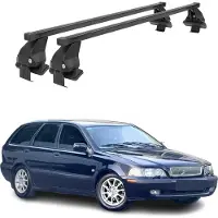 Menabo Dachträger Grundtäger für Volvo V40 1995-2004 50kg Stahl Schwarz 2 tlg