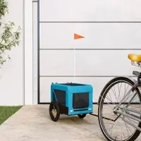 Prolenta Maison Exclusive - Fahrradanhänger Hunde Blau und Schwarz Oxford-Gewebe & Eisen