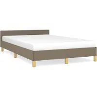 Syfax Bettgestell ohne Matratze Taupe 120x200 cm Stoff