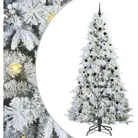 vidaXL "SALE 2026" Künstlicher klappbarer Weihnachtsbaum Weiß 240 cm PE und PVC - Künstliche Weihnachtsbäume DE9160798