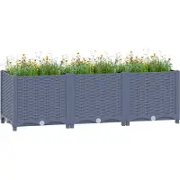 Furnicato Hochbeet 120x40x38 cm Polypropylen