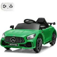 FCH Elektroauto Kinderauto Mercedes-Benz AMG Gtr, mit 2,4G Fernbedienung, LED Scheinwerfer, MP3, Hupe und Musik, Grün