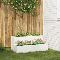 Prolenta Maison Exclusive - Garten-Pflanzgefäß Weiß 100 x 60 x 45 cm Kaltgewalzter Stahl