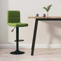 vidaXL Möbel Barhocker Hellgrün Samt - Barhocker 334296