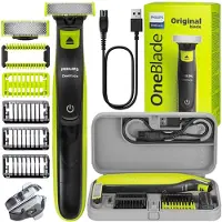 Philips OneBlade Rasierer QP2724/10, Etui Slim Edition + 2 Körperaufsätze