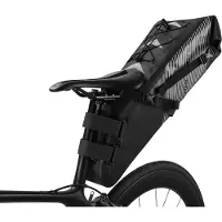 RockBros Fahrrad Satteltasche, 100% Wasserdicht IPX7, 10L, Schwarz