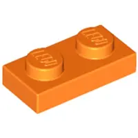 LEGO 250x 1x2 Platten 3023 - Plate Orange - Orange