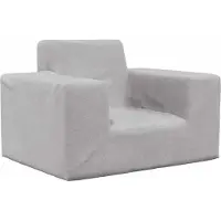 Syfax Kindersofa Hellgrau Weich Plüsch
