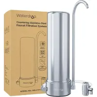 Waterdrop WD-CTF-01 Auftischfilter, 5-Stufiger Edelstahl Trinkwasser Filtersystem, Langlebiger Wasserhahn Wasserfilter (1 Filter Enthalten)
