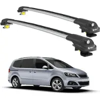 TURTLE DACHTRÄGER AIR-1 SEAT ALHAMBRA 7N 2010 - 2024 (Raised Rails) , Silber